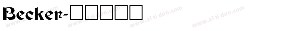 Becker字体转换