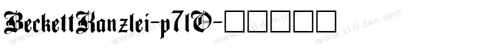 BeckettKanzlei-p7lO字体转换