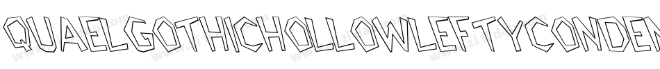 QuaelGothicHollowLeftyCondensed字体转换