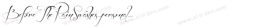 BeforeTheRainSwashes_personal_use_demo字体转换