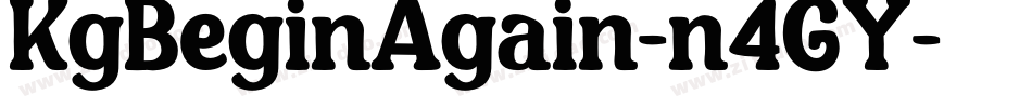 KgBeginAgain-n4GY字体转换