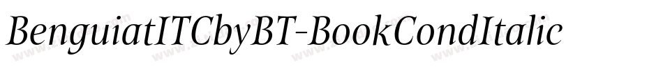 BenguiatITCbyBT-BookCondItalic字体转换