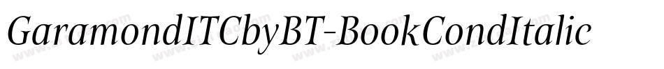 GaramondITCbyBT-BookCondItalic字体转换