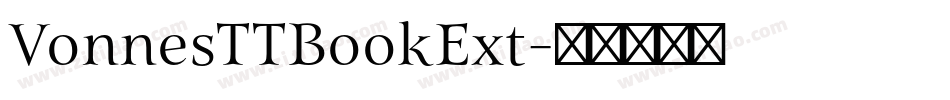 VonnesTTBookExt字体转换