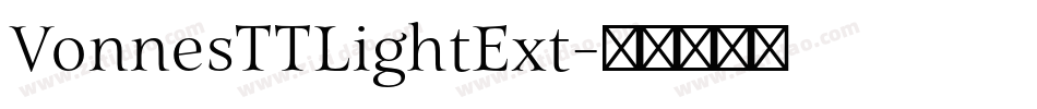 VonnesTTLightExt字体转换