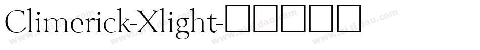 Climerick-Xlight字体转换