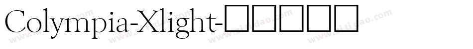 Colympia-Xlight字体转换