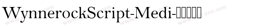 WynnerockScript-Medi字体转换