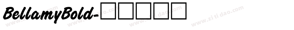 BellamyBold字体转换