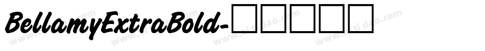 BellamyExtraBold字体转换