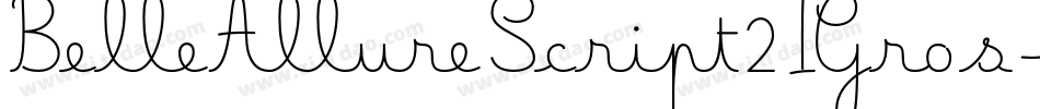 BelleAllureScript2IGros-0WDK9字体转换