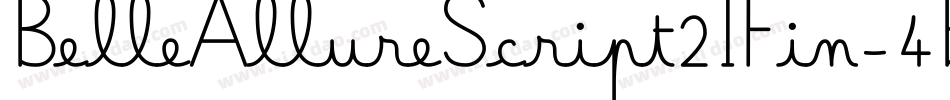 BelleAllureScript2IFin-4B3Rp字体转换