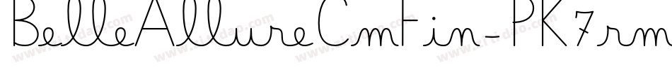 BelleAllureCmFin-PK7rm字体转换 BelleAllureCmFin-PK7rm字体转换