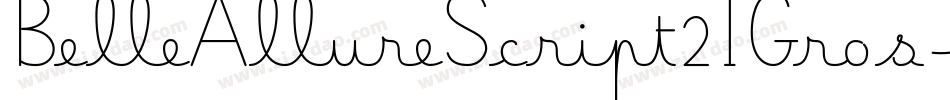 BelleAllureScript2IGros-0WDK9字体转换