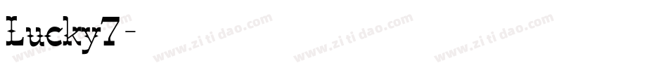 Lucky7字体转换