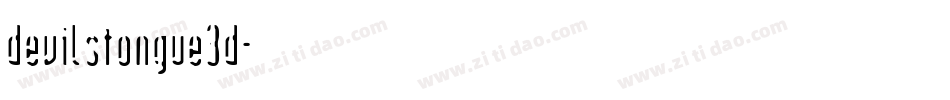 devilstongue3d字体转换