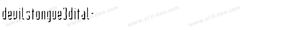 devilstongue3dital字体转换
