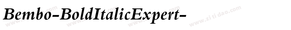 Bembo-BoldItalicExpert字体转换