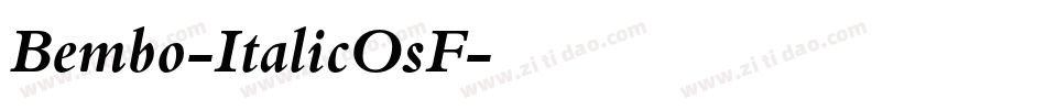 Bembo-ItalicOsF字体转换