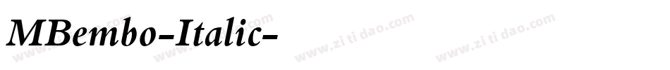 MBembo-Italic字体转换