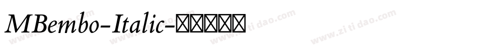 MBembo-Italic字体转换
