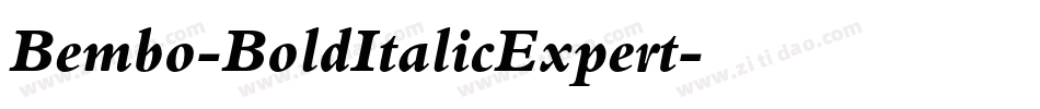 Bembo-BoldItalicExpert字体转换