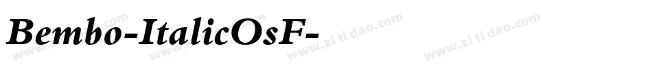 Bembo-ItalicOsF字体转换