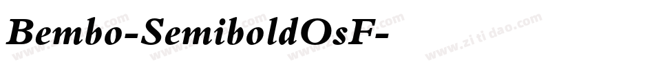 Bembo-SemiboldOsF字体转换