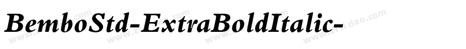 BemboStd-ExtraBoldItalic字体转换