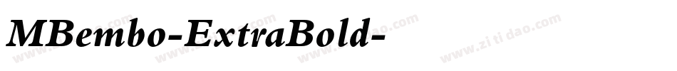 MBembo-ExtraBold字体转换
