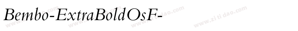 Bembo-ExtraBoldOsF字体转换