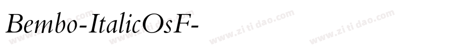 Bembo-ItalicOsF字体转换