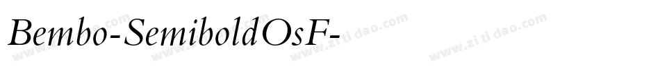 Bembo-SemiboldOsF字体转换