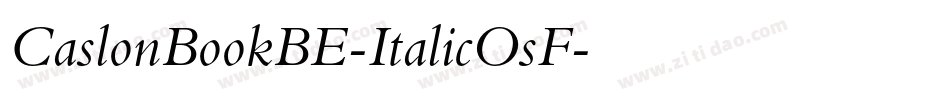 CaslonBookBE-ItalicOsF字体转换