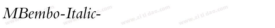 MBembo-Italic字体转换