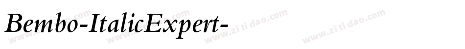Bembo-ItalicExpert字体转换