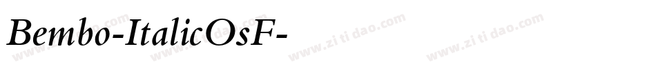 Bembo-ItalicOsF字体转换