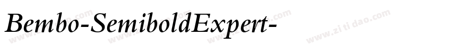 Bembo-SemiboldExpert字体转换