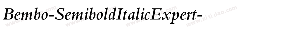 Bembo-SemiboldItalicExpert字体转换