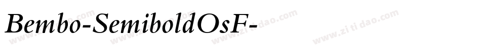 Bembo-SemiboldOsF字体转换