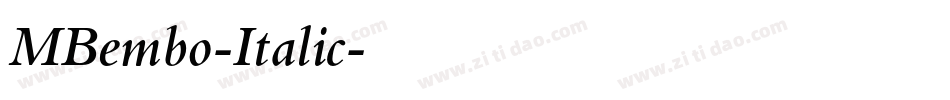 MBembo-Italic字体转换