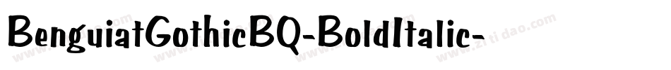BenguiatGothicBQ-BoldItalic字体转换