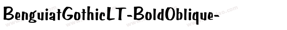 BenguiatGothicLT-BoldOblique字体转换