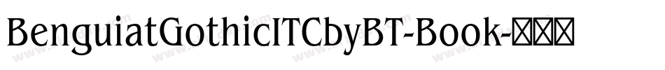 BenguiatGothicITCbyBT-Book字体转换