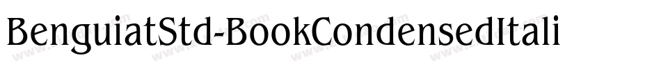 BenguiatStd-BookCondensedItalic字体转换