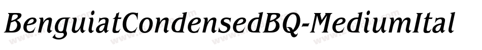 BenguiatCondensedBQ-MediumItalic字体转换