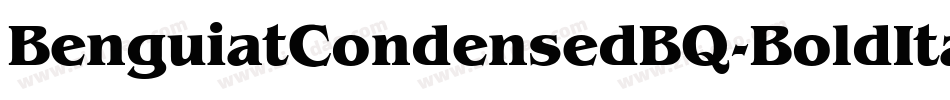 BenguiatCondensedBQ-BoldItalic字体转换