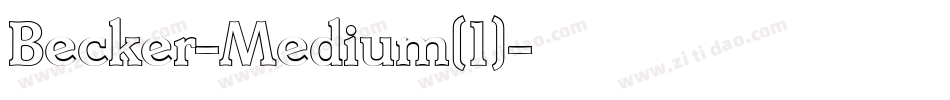 Becker-Medium(1)字体转换
