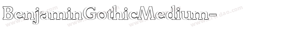 BenjaminGothicMedium字体转换
