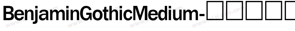 BenjaminGothicMedium字体转换